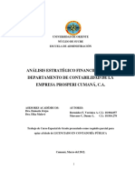 Análisis financiero del departamento de contabilidad