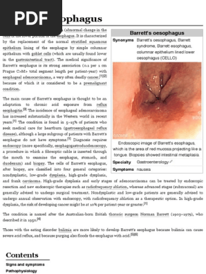 Barrett S Esophagus Clinical Medicine Medicine