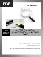 El Error Como Vicio Del Consentimiento en Contratos Swap PDF