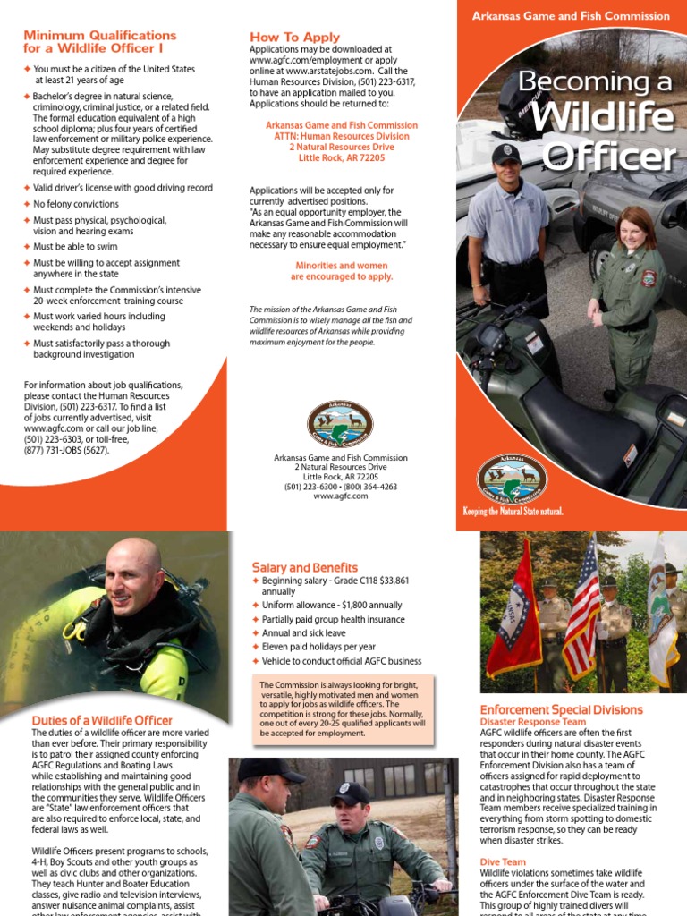 Wildlife Officer I Job Qualifications | PDF | Underwater Diving ...