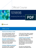 Analyzing Data with Power BI: Microsoft Official Course 10989B