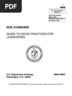 Doe Guide to Good Practices for Logkeeping Doe-std-1035-93