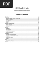 Ollydbg 2.0 Help: (Preliminary, Strongly Incomplete Version)