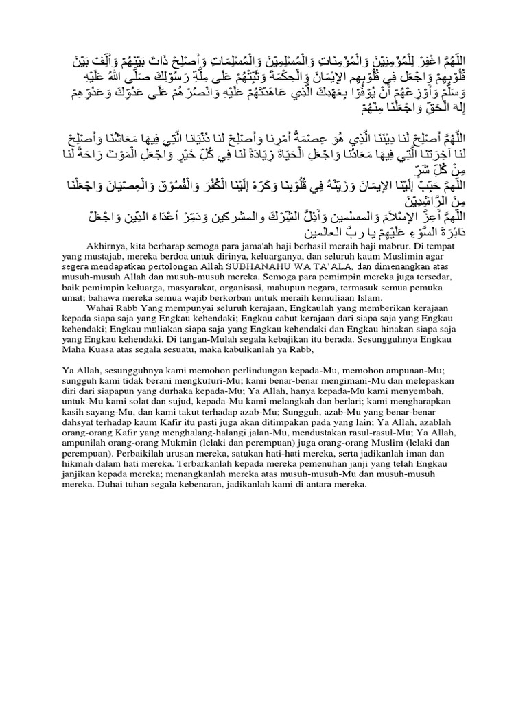 Khutbah Kedua Idul Adha