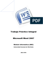 TP Integral Word 2007 Año 2018