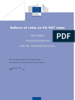 Reform of Rules on EU VAT Rates