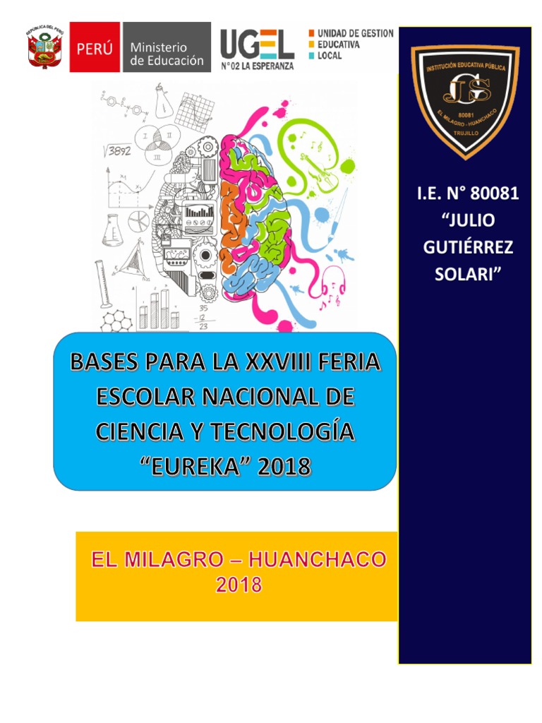 Bases Feria Nacional de Ciencia y Tecnología Eureka 2018 | PDF | Método ...