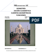Cuadernillo 8 - Isometría, Ecuac Cuadrática, Cuerpos Geom y Funciones