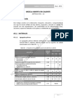 MEZCLA ABIERTA EN CALIENTE - REQUISITOS DE LOS AGREGADOS Y ESPECIFICACIONES DE LA MEZCLA