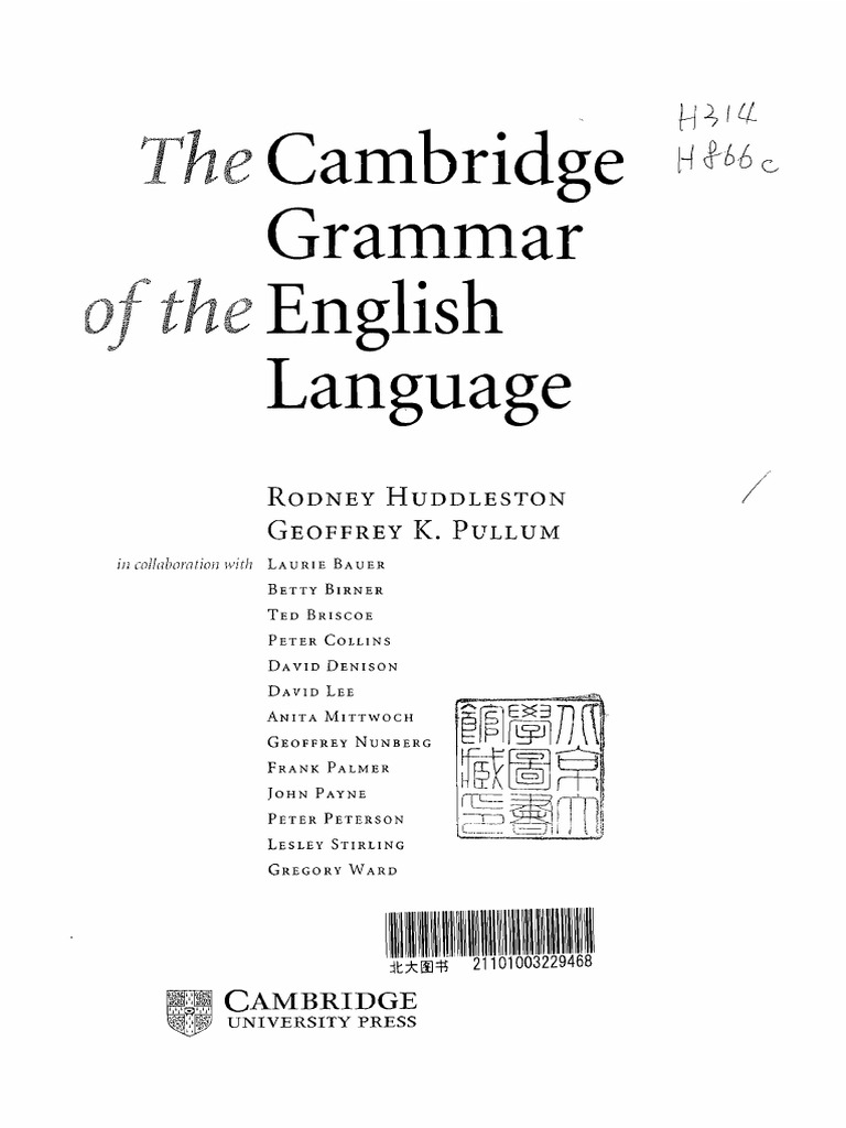 The Cambridge Grammar of The English Language PDF | PDF