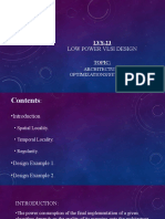 Low Power Vlsi Design: Architecture Optimizations/Synthesis