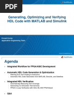 Generating Optimizing and Verifying HDL Code With Matlab and Simulink PDF