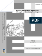 18CUEWP18 - Walking and Cycling in Indian Cities A Struggle For Reclaiming Road Edges