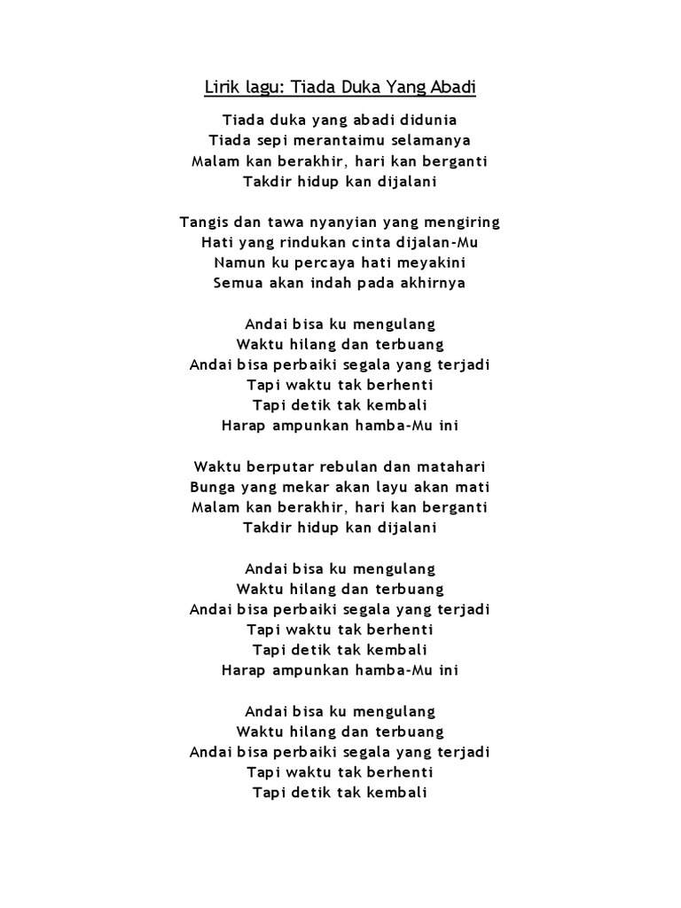 Lirik Lagu Pdf