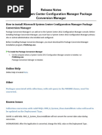 Package Conversion Manager ReleaseNotes