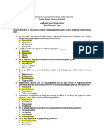 Aral - Pan.10 First Periodical Answer Key