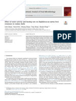 Effect of Water Activity and Heating Rate On S Aureus Heat Resistance in Walnut Shells