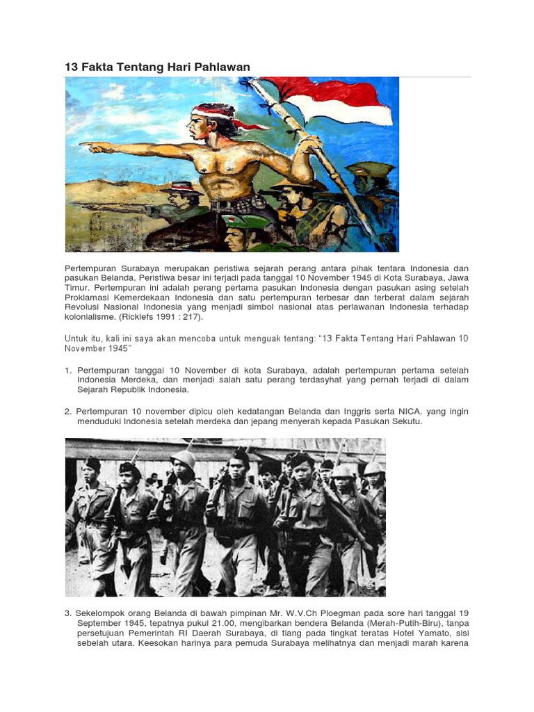13 Fakta Tentang Hari Pahlawan | PDF | Sejarah