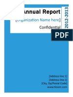 Blue Annual Report Title Page Template