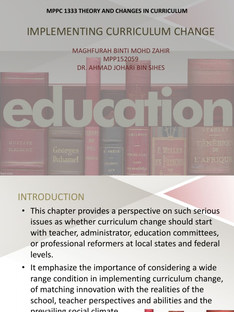 Curriculum Change Pdf Teachers Curriculum