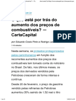 O que está por trás do aumento dos preços de combustíveis? — CartaCapital