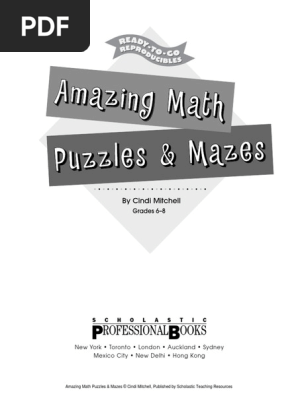 Integer Puzzles And Mazes Pdf Maze Word Search