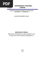 Tcc Mobilidade Urbana - 9º Ano Ensino Fundamental