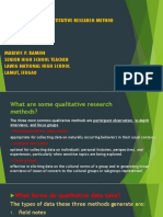 Qualitative and Quantitative Research 