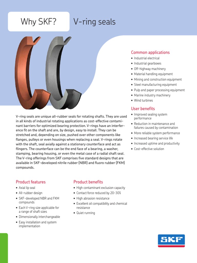 en Why SKF V Ring Seals PDF Bearing (Mechanical) Industries