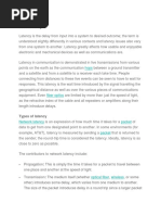 Types of Latency