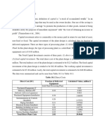 CAPITAL INVESTMENT COST ANALYSIS