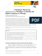 De Leon (2018) What Was I Thinking?!' - Rhetorical Questions As A Technique To Identify and Explore Impasses in Therapy