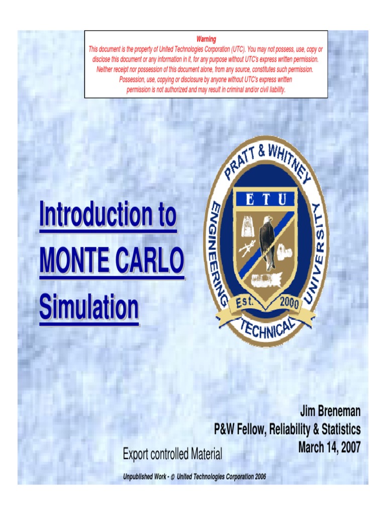Introduction To MONTE CARLO Simulation | PDF | Monte Carlo Method ...