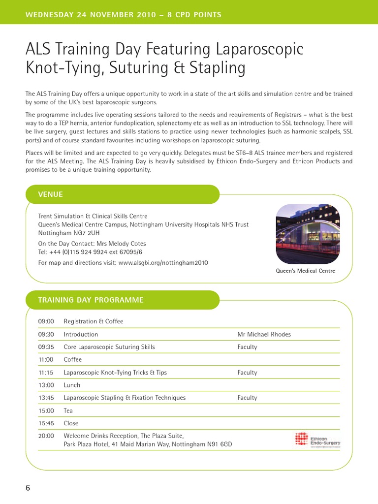 Laparoscopic Training Day Program | PDF | Surgery | Health Sciences