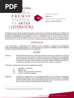 Bases Premio Artes Literatura 2018