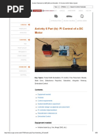 PI Control of DC Motor Speed