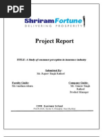 The Study of Consumers Perception in Insurance Industry Shriram Furtune