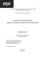 Crise Financeira e Política Monetária - Caso Japonês e EUA (Carolina_Benevides_Lima)