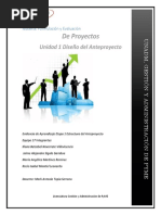 FORMULACION Y EVALUCION DE PROYECTOSGFEP_U3_EA_XXXX