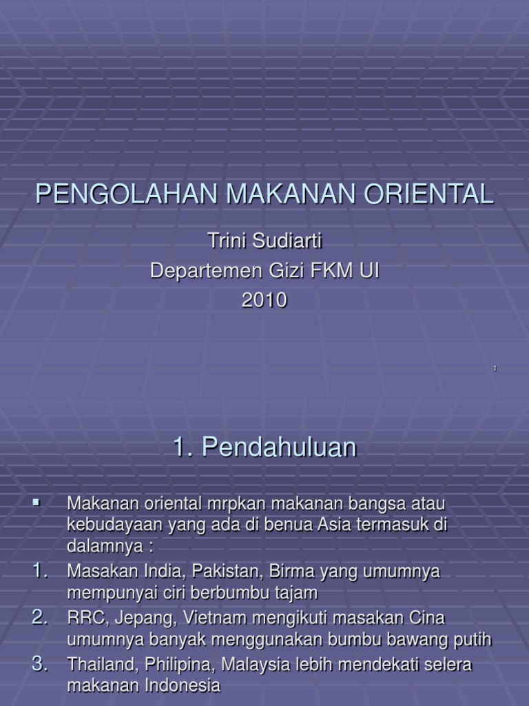 12. Makanan Oriental