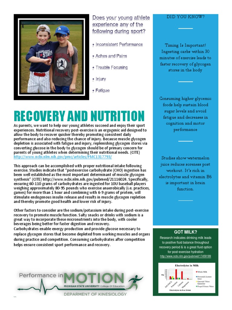 Nutrition for Young Athletes | PDF | Glycogen | Carbohydrates