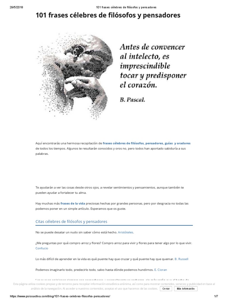 Frases Inspiradoras de Filósofos | PDF | Cookie HTTP | René Descartes, image size:768x1024