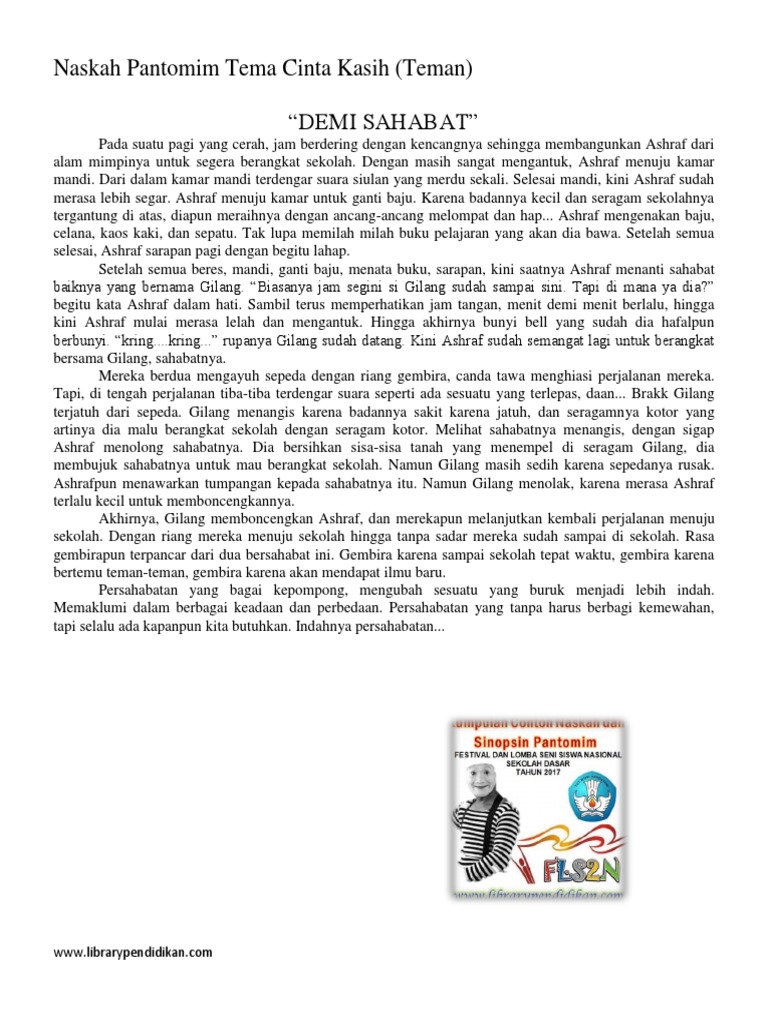 Naskah Pantomim Tema Persahabatan | PDF | Puisi