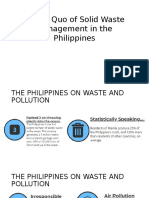 Status Quo of Waste Management in The Phils