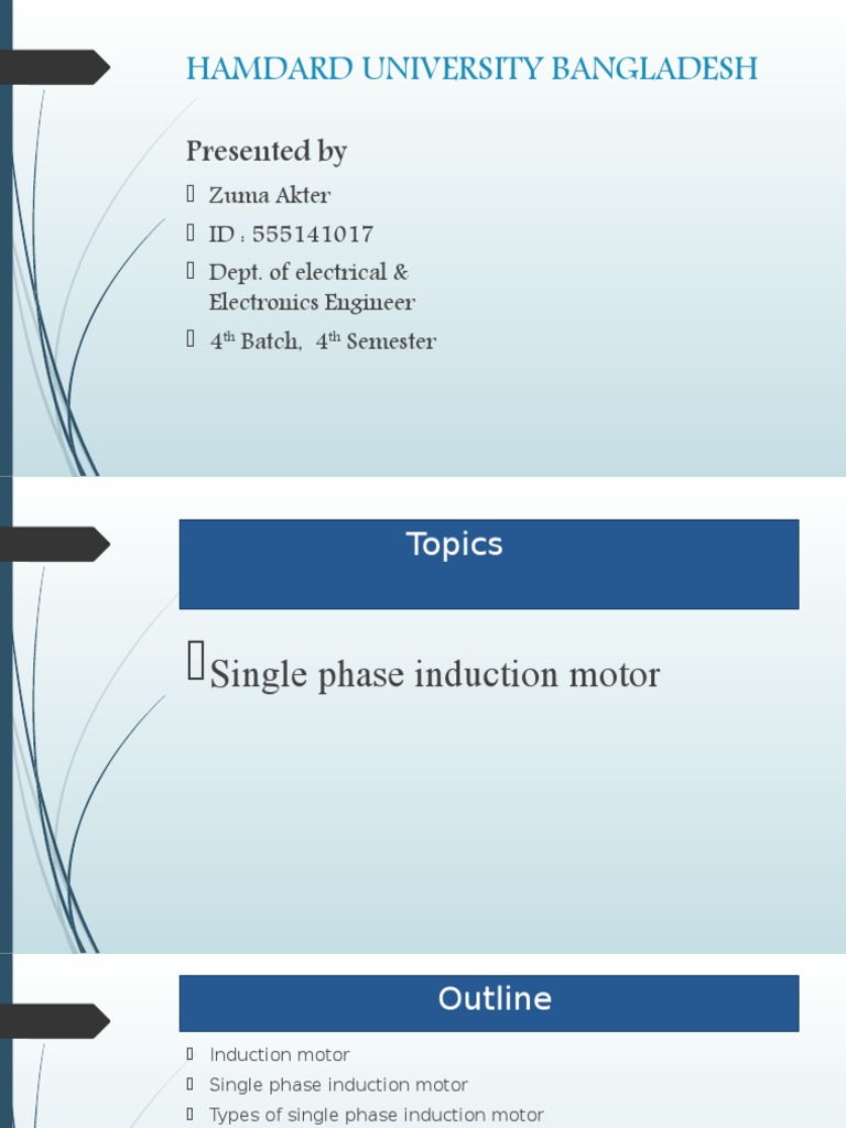 Types of Single Phase Induction Motors | PDF | Electric Motor | Capacitor
