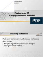 Pertemuan 25 Conjugate Beam Method: Matakuliah: S0024/Mekanika Bahan Tahun: September 2005 Versi: 1/1