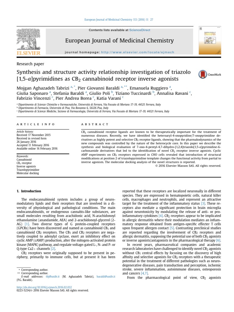 Synthesis and Structure Activity Relationship Investigation of Triazolo ...