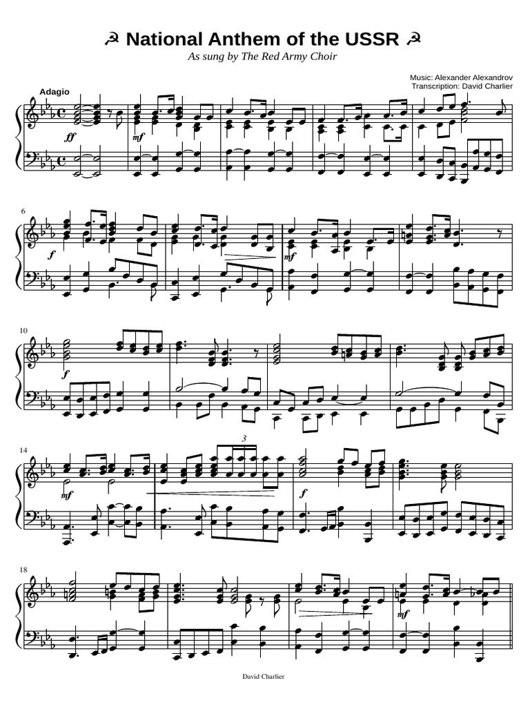 National Anthem of The USSR | PDF | Performing Arts | Leisure