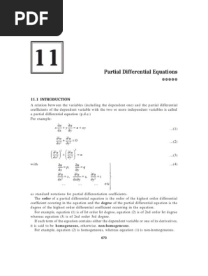 11 Partial Differential Equations Partial Differential Equation Differential Calculus