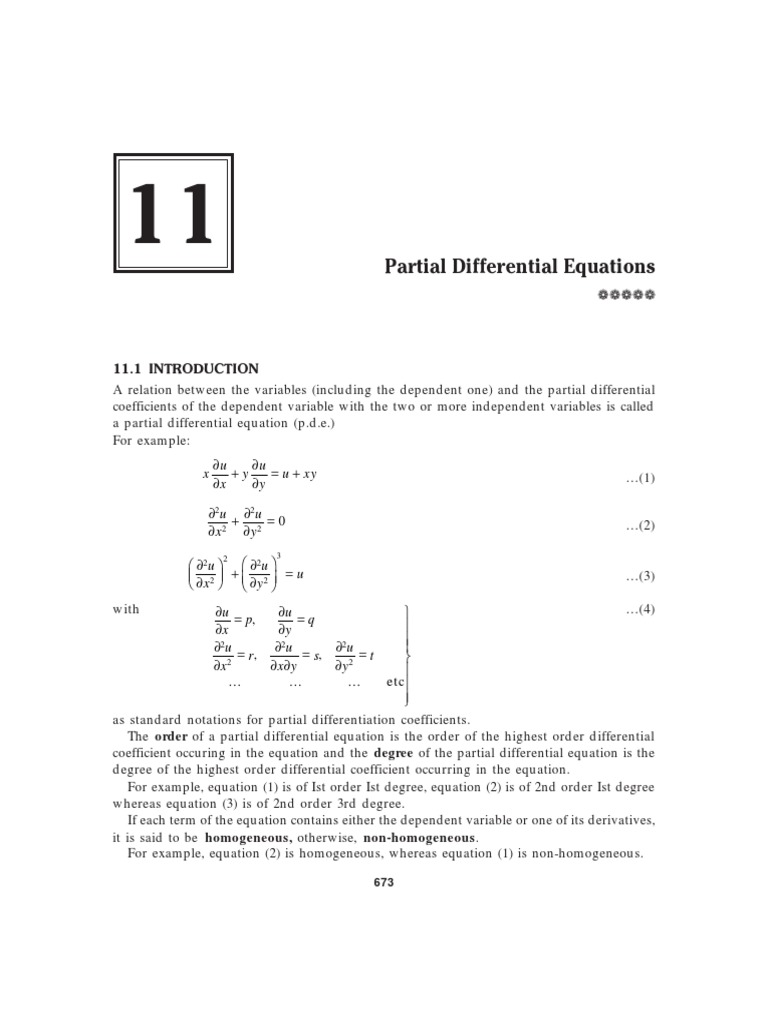 11 Partial Differential Equations Partial Differential Equation Differential Calculus